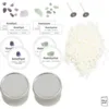 Mini DIY Kit Lysstøbning, Soyalys med aventurin og aventyst, creme, off white