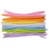 Chenille 6mm x 30cm mix pastel farvet 50stk.