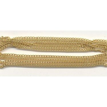 Metalkæde guldfarvet 1,9mm, 100cm
