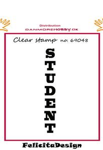 Stempel tekst "Student" lodret
