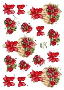 3D ark Dan-design buket røde roser