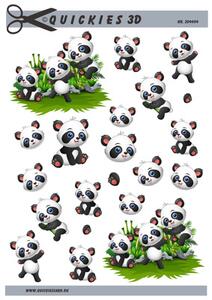 3D ark Quickies søde pandaer