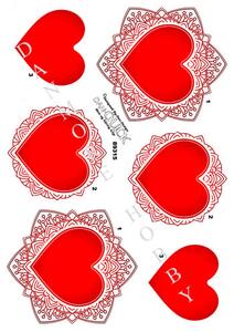 3D ark Dan-quick rødt hjerte