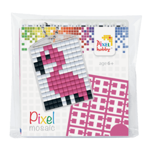 Pixel nøgleringsæt flamingo
