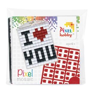 Pixel nøgleringsæt I love you