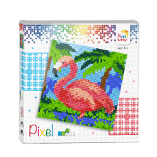 Pixel billede flamingo