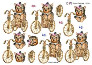 3D ark HM-design Hund i cykelkurv