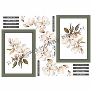 3D ark Quick Cards Magnolia blomster