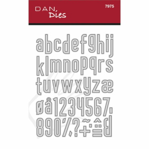 Dies Dan Stort t-shirt alfabet - Små, 1,6-2,4cm