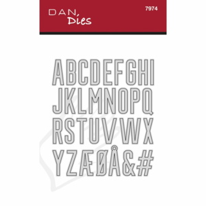 Dies Dan Stort t-shirt alfabet - Store, 2,4cm H