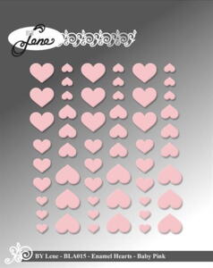 BY Lene Enamel Hearts "Baby Pink - 54pcs" BLA015