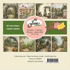 BY Lene Paperpad "Country Garden" 15*15cm,  BLP053