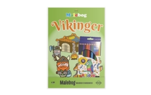 CREAZOO Malebog Vikinger med 12 farveblyanter