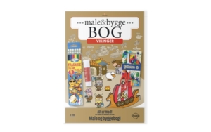 CREAZOO Male & Byggebog. VIKINGER m. lim, saks, 6 farveblyanter