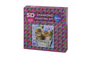 Diamond Painting 20*20cm katte m. træramme