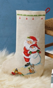 Julesok 28x44cm, Julemand og Snemand