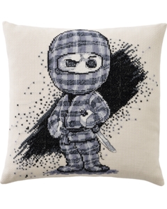 Broderi pude, 40x40cm, Ternet Ninja Figur