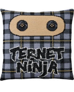 Broderi pude, 40x40cm, Ternet Ninja