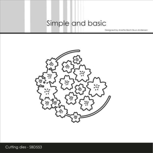 Simple and Basic die "Flower Wreath - Halfcircle" SBD553