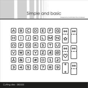 Simple and Basic die "Alphabet Chips" SBD555