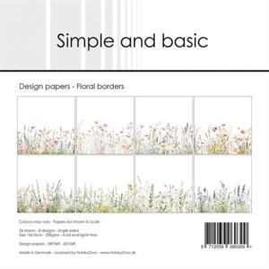 Simple and Basic Design 15x15cm Papers "Floral borders" SBP549