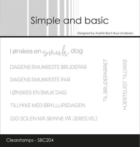 Simple and basic Clearstamp "I ønskes en smuk dag" SBC204