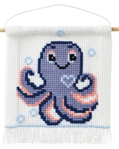 Broderi My First Kit Blæksprutte 16x18cm