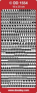 Stickers Bogstaver og tal 6mm 1554 Sort
