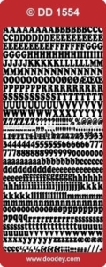 Stickers Bogstaver og tal 6mm 1554 HVIDE