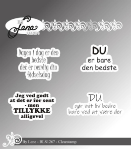 BY Lene Clearstamp "Danske tekster" BLS1267