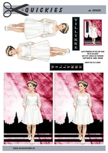 3D ark Quickies Konfirmationspige med by baggrund