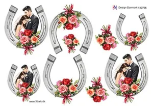 3D ark HM-design Brudepar i hestesko