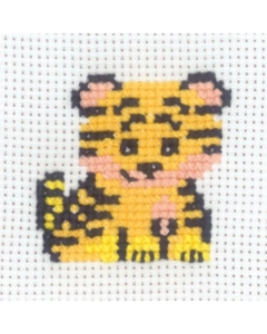 Børnebroderi tiger 8x8cm
