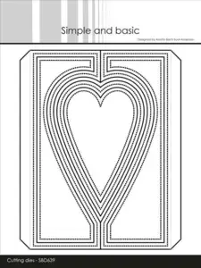Simple and Basic die "A6 Heartshaped Gatefold" SBD639