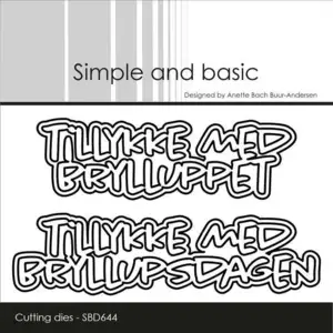 Simple and Basic die "Tillykke med brylluppet" SBD644
