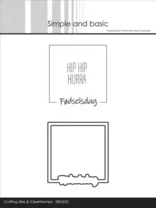 Simple and Basic die + clerstamp "Fødselsdag" SBD653