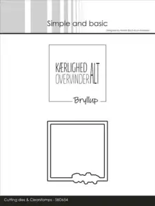 Simple and Basic die + clerstamp "Bryllup" SBD654