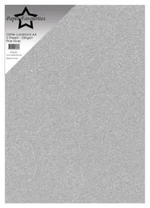 Paper Favourites Glitter Cardstock "Fine Silver" PFSS203