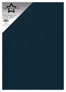 Paper Favourites Glitter Cardstock "Midnight Blue" PFSS206