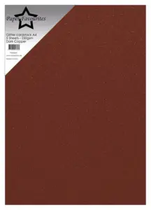 Paper Favourites Glitter Cardstock "Dark Copper" PFSS207