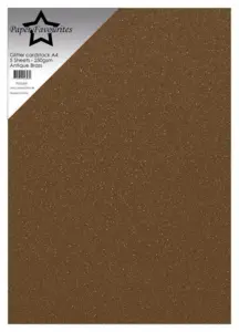 Paper Favourites Glitter Cardstock "Antique Brass" PFSS208