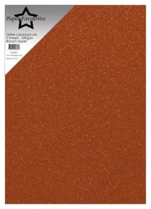 Paper Favourites Glitter Cardstock "Brass/Copper" PFSS209