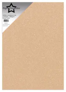 Paper Favourites Glitter Cardstock "Rose Gold" PFSS210