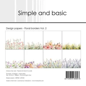 Simple and Basic Design Papers "Floral borders Vol. 2" SBP563