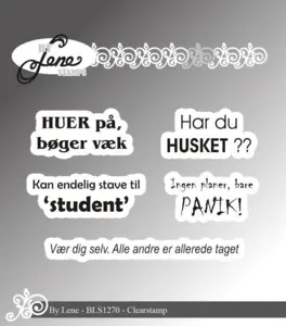 BY Lene Clearstamp "Danske tekster" BLS1270