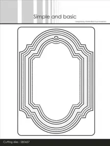 Simple and Basic dies "Decorative frames and tag with add" SBD657