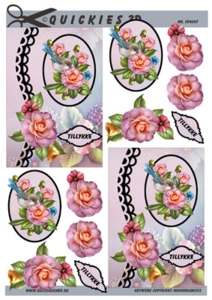 3D ark Quickies Smuk lyserøde blomster