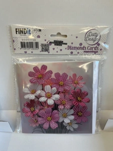 Diamond painting kort blomster buket 15 x 15cm