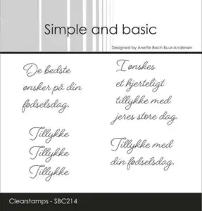 Simple and basic Clearstamp "Danish texts" SBC214