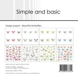 Simple and Basic Design Papers "Beautiful Butterflies" SBP567